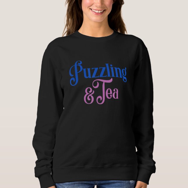 Puzzling och Tea Hobby Jigszler Puzzler T Shirt (Framsida)