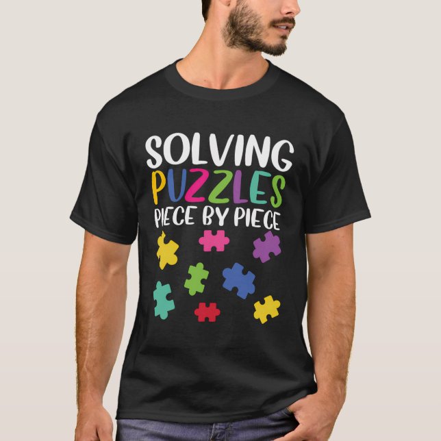 Puzzling Puzzler Funny Lös Jigszle Puzzles Piec T Shirt (Framsida)