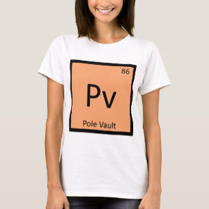 Pv - Pole Vault Track och Fält kemi Symbol Tee Shirt