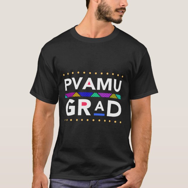 Pvamu Historical Young Giabled Black4 Black T Shirt (Framsida)