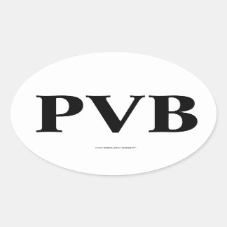 ’PVB’ Ponte Vedra strand FL Oval Bumper Sticker Ovalt Klistermärke