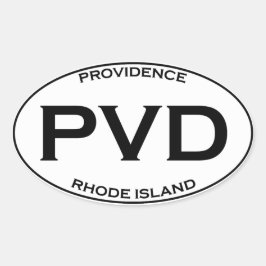 PVD - Providence Rhode island Ovalt Klistermärke