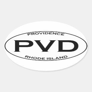 PVD - Providence Rhode - ö Ovalt Klistermärke
