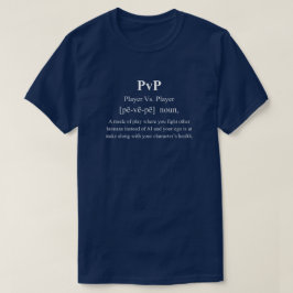 PVP Roligt Videospel Definition Med Vit Text T Shirt