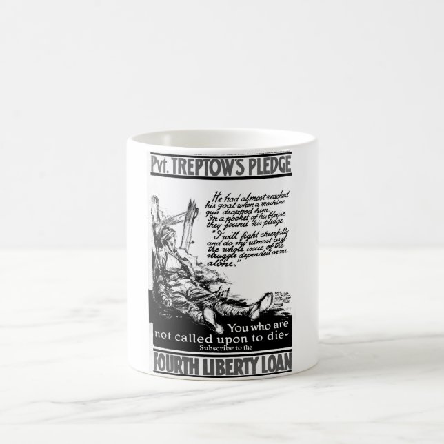 Pvt. Treptows löfte.  "Ska jag fight_War avbildar Kaffemugg (Center)