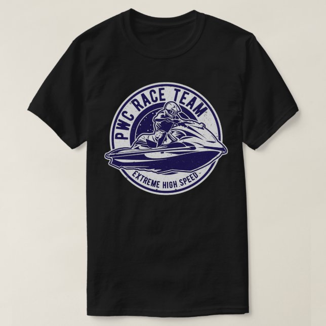 PWC Jet Ski Tävling Team T Shirt (Design framsida)