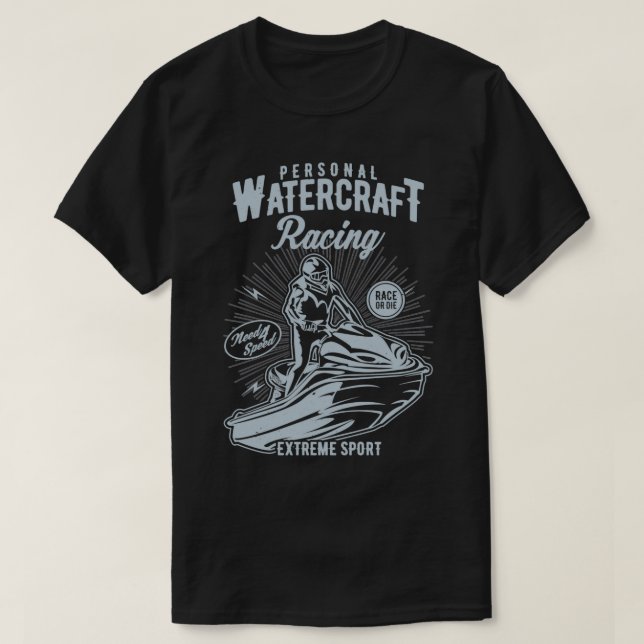 PWC Jet Ski Watercraft Tävla T Shirt (Design framsida)