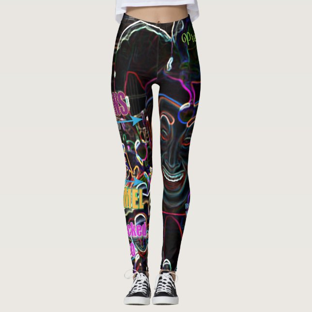 PWL ShipRocked Neon Mardi Gras Leggings (Framsida)