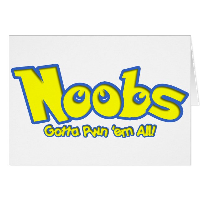 Pwn Noobs Hälsningskort (Framsidan Horizontal)