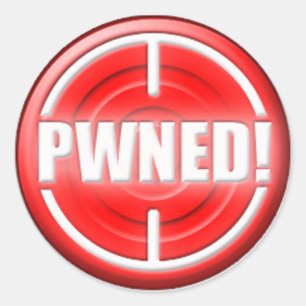 PWNED! Knäppas Runt Klistermärke