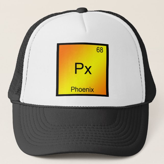 Px - Phoenix Rolig Kemisymbol Element T-shirt Keps (Framsida)