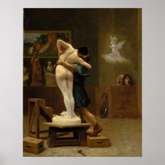 Pygmalion och Galatea av Jean-Leon Gerome Poster