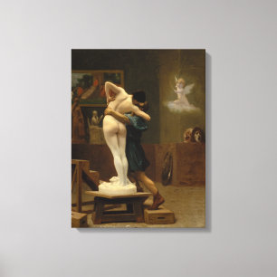 Pygmalion och Galatea vid Jean-Leon Gerome Canvastryck