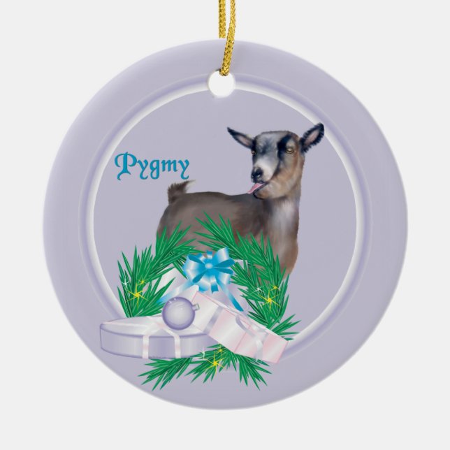 Pygmy Goat Wandeans Helgdag Ornament (Framsidan)