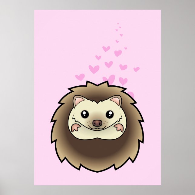 Pygmy Hedgehog Kärlek Poster (Framsidan)