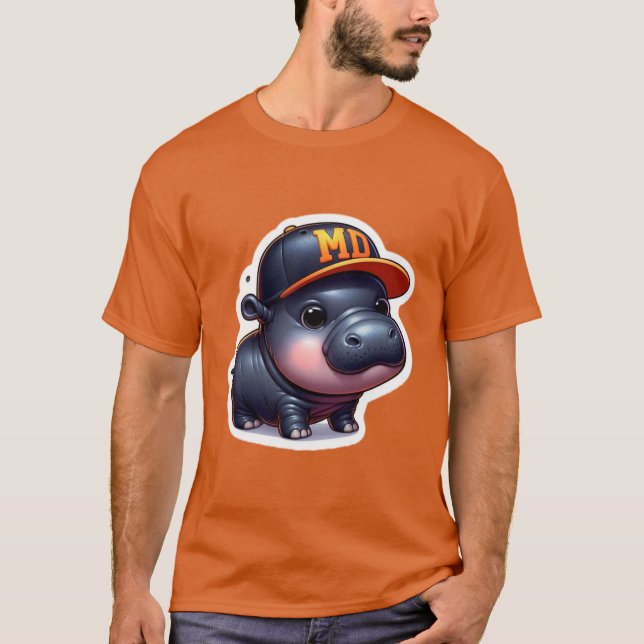 Pygmy Hippo 10 T Shirt (Framsida)