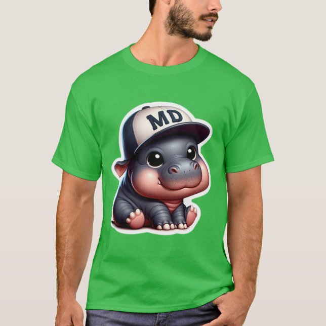 Pygmy Hippo 11 T Shirt (Framsida)