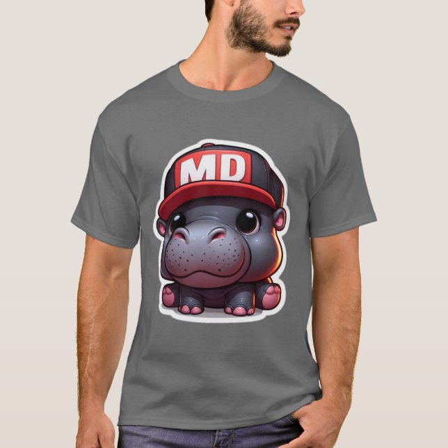 Pygmy Hippo 9 T Shirt (Framsida)