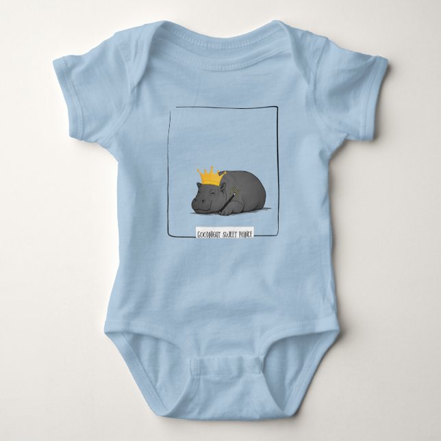 Pygmy Hippo Baby Body Suit T Shirt (Framsida)