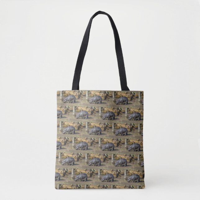 Pygmy hippo vid zoo Tote Bag Tygkasse (Framsida)