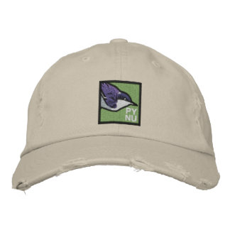 Pygmy Nuthatch Embroized Hat 2 Broderad Keps