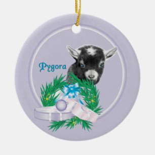 Pygora Goat Wandeans Helgdag Ornament