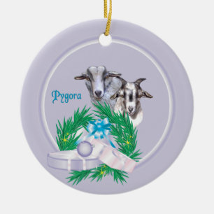 Pygora Goat Wandeans Helgdag Ornament