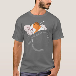 Pyjamas Outfit Gift Snuggling Guinea Pig  T Shirt