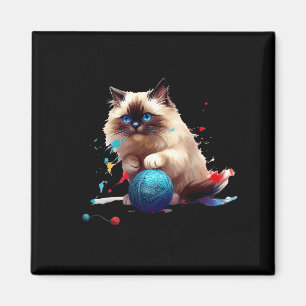 Pyjamas Ragdoll Katt Perfekt För Kattälskare! För Magnet