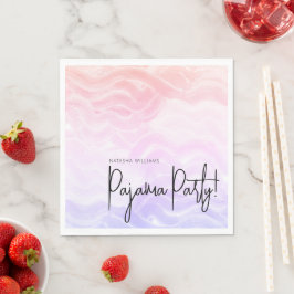 Pyjamasparty Färgglada Pastell Elegant Pappersservett