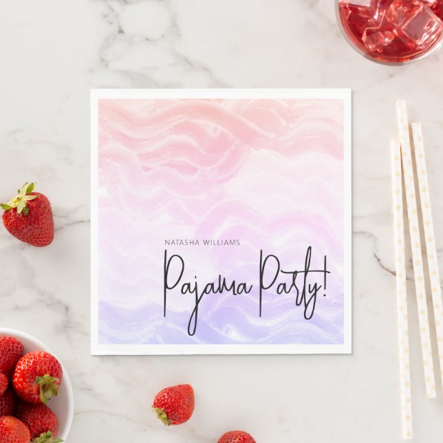 Pyjamasparty Färgglada Pastell Elegant  Pappersservett (Insitu)