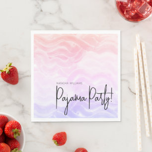 Pyjamasparty Färgglatt Pastell Elegant Pappersservett