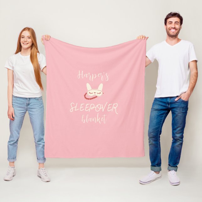 Pyjamasparty födelsedagspresent fleecefilt (På plats)