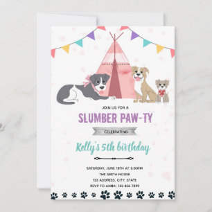 Pyjamasparty för husdjur inbjudningar