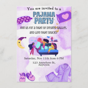 Pyjamasparty inbjudan mall