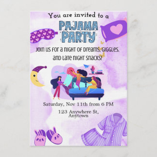 Pyjamasparty inbjudan mall
