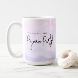 Pyjamasparty Pastell Rosa Lila Modern Kaffemugg