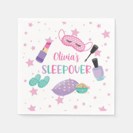 Pyjamasparty rosa lila preteen pappersservett