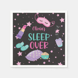 Pyjamasparty rosa lila tween papper pl pappersservett