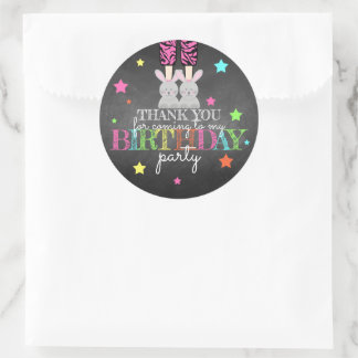 Pyjamasparty Tack Sticker Runt Klistermärke