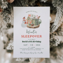 Pyjamasparty Vintersömnad Födelsedagsfest 