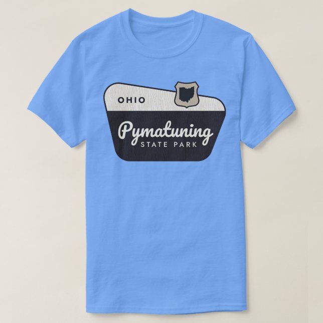Pymatuning State Park Ohio Välkomsttecken T Shirt (Design framsida)