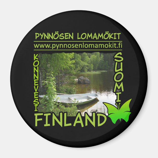 Pynnösen Lomamökit magnet (Framsidan)