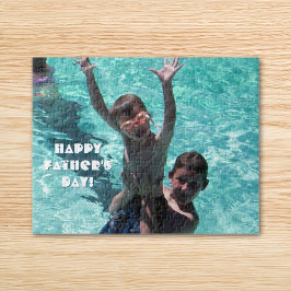 Pyntad Glad fars dag familjefoto Pussel