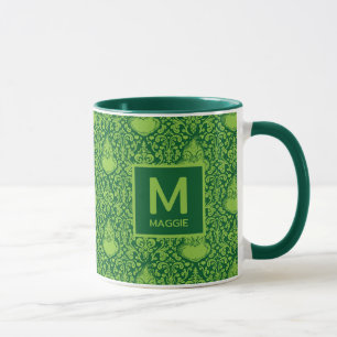 Pyntat Grön Grinch Lägg till Ditt Namn & Initial Mugg