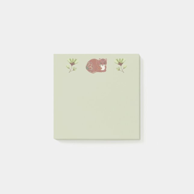 Pyntat husflorskatt post-it block (Framsida)