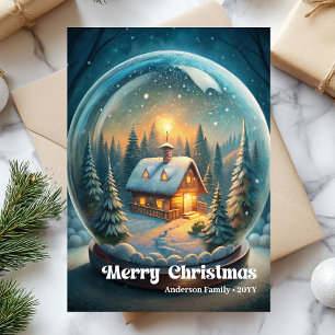 Pyntat julgranskula klassisk julbär kort