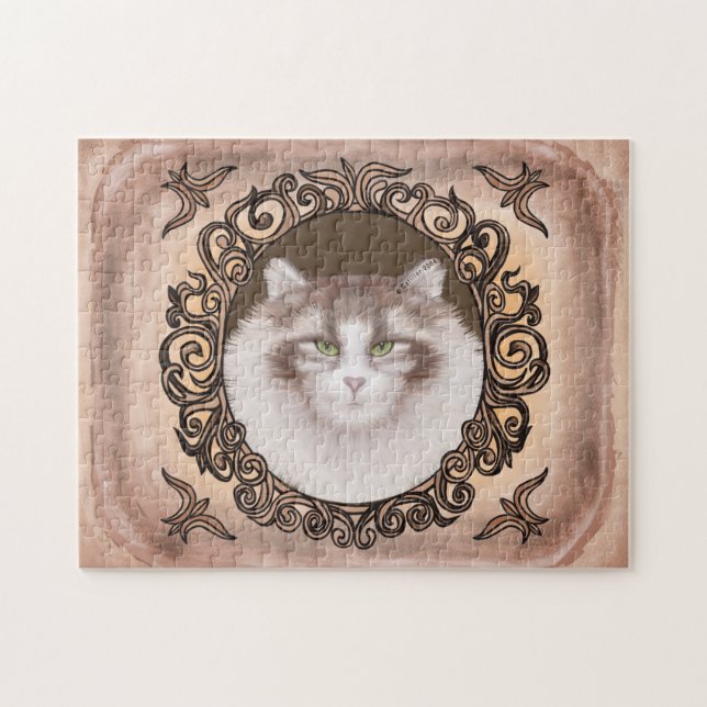 Pyntat norsk katt pussel  (Horisontell)