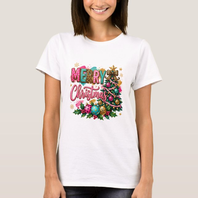 Pyntet God Jul T Shirt (Framsida)