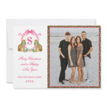 Pyntet jul leopard monogram foto i